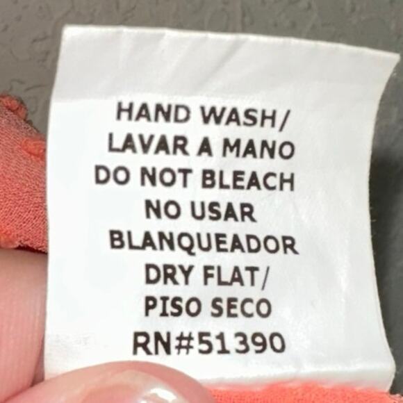 Timing Coral Sheer Sleeveless Blouse Swiss Dot Pintuck Button Top Size M Cute - Picture 5 of 5